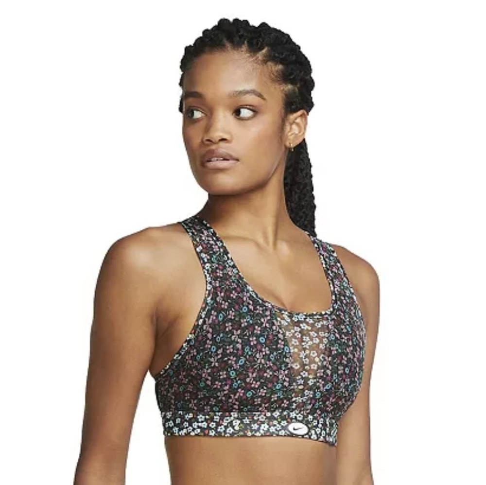 Nike Swoosh Printed -Support Sports Bra, Size M